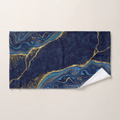 Faux Marble Navy Gold Shades  Bad Handdoek (Handdoek)