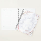 Faux Marble & Roos Gold Geometric Gemstone Planner (Display)