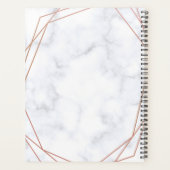 Faux Marble & Roos Gold Geometric Gemstone Planner (Achterkant)