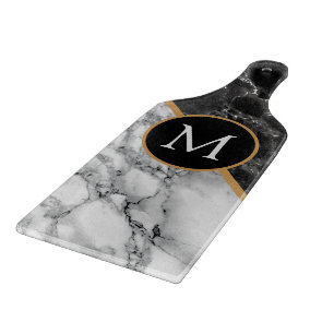 Faux Marble Snijplank met Aangepaste Letter