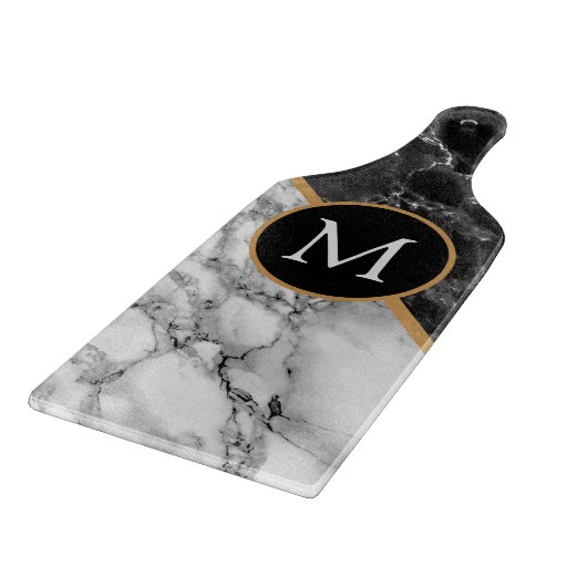 Faux Marble Snijplank met Aangepaste Letter (Hoek)