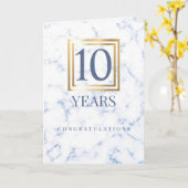 Faux marble UNIVERSAL werknemer jubileumkaart Kaart (Gele Bloem)