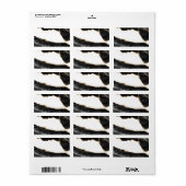 Faux Marked Agate Black Stone Luxury Gold Etiket (Full Sheet)