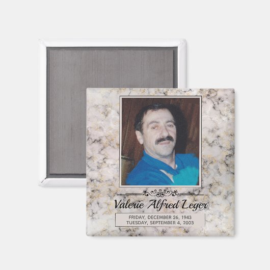 Faux Marked Custom Memorial Keepsakes Magneet (Voorkant / Achterkant)