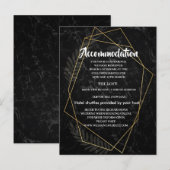 Faux marmer geometrische accommodatie aankondigingskaart (Voorkant / Achterkant)