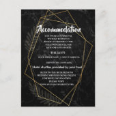 Faux marmer geometrische accommodatie aankondigingskaart (Voorkant)