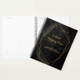 Faux Marmer Geometrische Bruiloft Planner