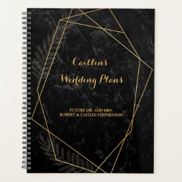 Faux Marmer Geometrische Bruiloft Planner