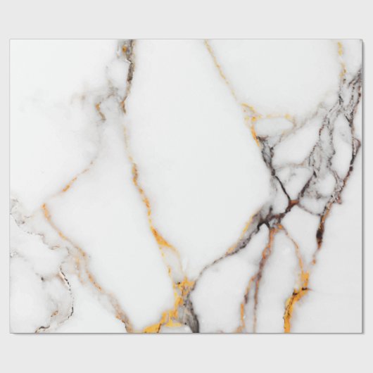 Faux marmer in wit beige en grijs cadeaupapier (Vlak)