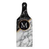 Faux marmeren snijplank gepersonaliseerd monogram (Voorkant)