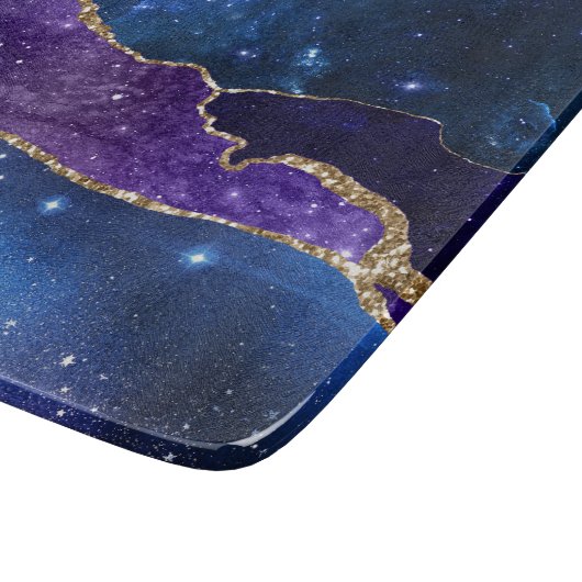 Faux marmering Agate Stone Galaxy Sparkly Shining Snijplank (Hoek)