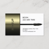 Faux mascara brush makeup Business Card Visitekaartje (Achterkant)