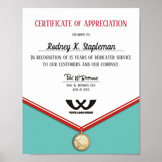 Faux-medaille, universele representatie van werkne poster (Voorkant)