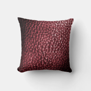 Faux Merlot Burgandy Metalic Print - Solid Kussen