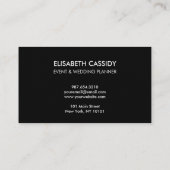 Faux met inscriptie Gold Pattern 2-sided Visitekaartje (Achterkant)