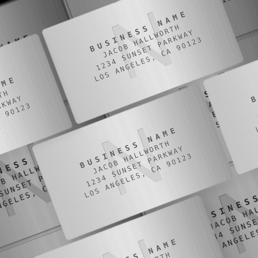 Faux Metaal Monogrammed Waterdichte Kleefstof Labels