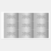 Faux Metaal Monogrammed Waterdichte Kleefstof Labels (Vel)