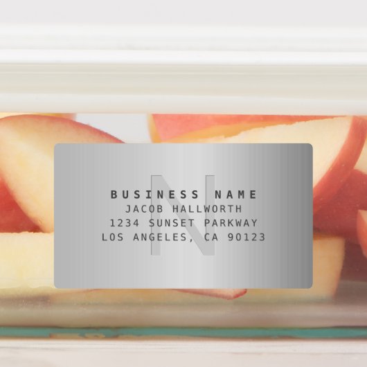 Faux Metaal Monogrammed Waterdichte Kleefstof Labels (Aangebracht)