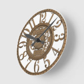 Faux metaal, open versnelling, aangepast ontwerp ronde klok (Hoek)