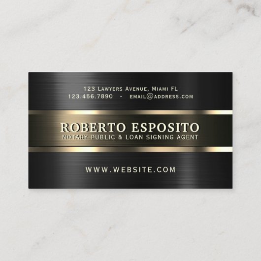 Faux, metaal, textuur goud en metaal visitekaartje (Achterkant)