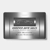 Faux metaal, zilver auto - Auto Verkoop Badge (Achterkant)