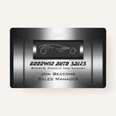 Faux metaal, zilver auto - Auto Verkoop Badge (Achterkant)