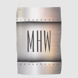 Faux Metal aangepast monogram golfhanddoek