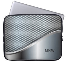 Faux Metal aangepaste monogram laptophoezen