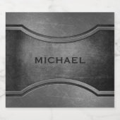 Faux Metal aangepaste naam flessenlabels Bier Etiket (Enkel label)