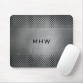 Faux Metal Custom monogram mousepad Muismat (Met muis)