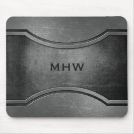 Faux Metal Custom monogram mousepad Muismat