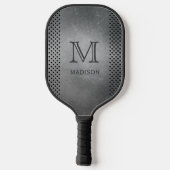 Faux Metal Custom monogram & name Pickleball Paddle (Achterkant)