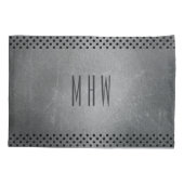 Faux Metal Custom monogram pilcase Kussensloop (Achterkant)
