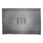 Faux Metal Custom monogram pilcase Kussensloop (Voorkant)
