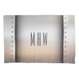 Faux Metal Custom monogram pilcase Kussensloop