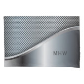 Faux Metal Custom monogram pilcase Kussensloop (Voorkant)