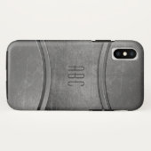 Faux Metal Custom monogram Telefoongevallen Case-Mate iPhone Case (Achterkant (horizontaal))