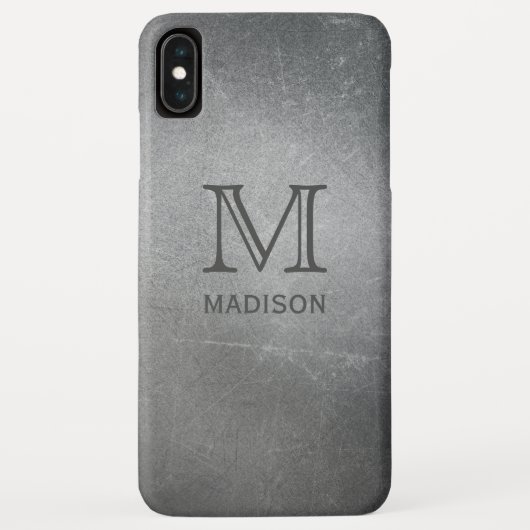 Faux Metal Custom monogram Telefoongevallen Case-Mate iPhone Case (Achterkant)