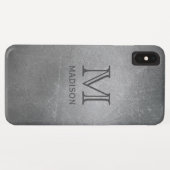 Faux Metal Custom monogram Telefoongevallen Case-Mate iPhone Case (Achterkant (horizontaal))