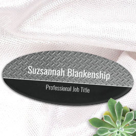 Faux Metal Diamond Bord - Label voor aangepaste na Naambadge