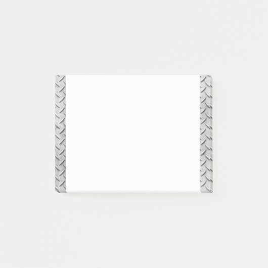 Faux Metal Diamond Plating Achtergrond Afbeelding Post-it® Notes (Voorkant)