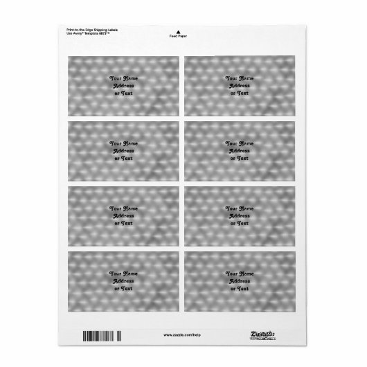 Faux Metal - geborsteld staal Etiket (Full Sheet)