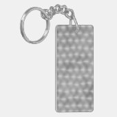 Faux Metal - geborsteld staal Sleutelhanger (Voorkant Links)