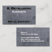 Faux Metal Look Visitekaartje (Voorkant / Achterkant)