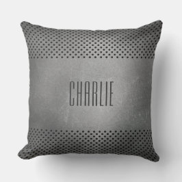 Faux Metal Pattern aangepaste monogram werpen kuss Buitenkussen