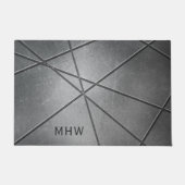 Faux Metal Pattern douane monogram deurmat (Voorkant)