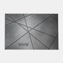 Faux Metal Pattern douane monogram deurmat