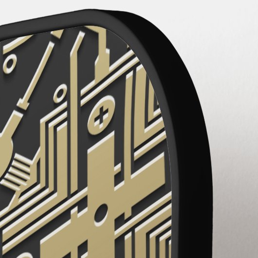 Faux Metal Pickleball Paddle (Links Detail)