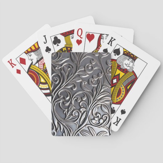 Faux metal, stijlvolle reliëfkaarten pokerkaarten (Achterkant)