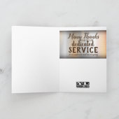 Faux metal stuks mijlpaal werknemer jubileum kaart (Binnen)